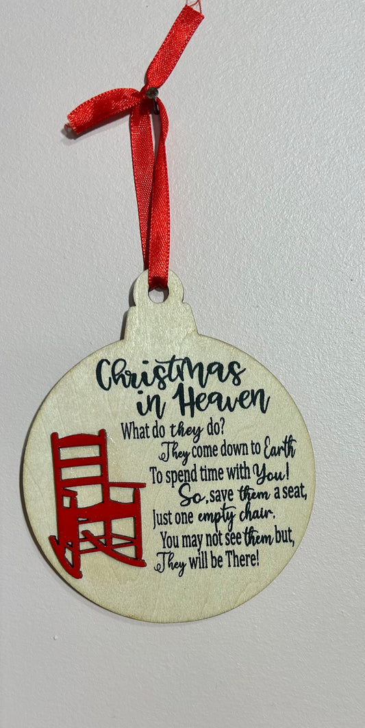 “Christmas in Heaven” Ornament.