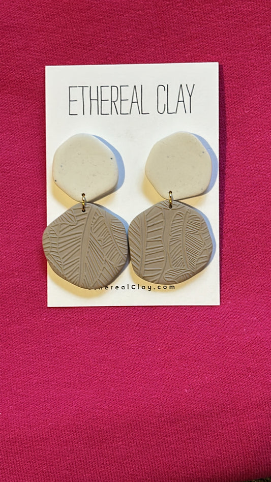 Banana Leaf Clay Earrings